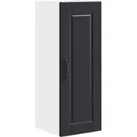 vidaXL Wandkast PORTO Zwart 30 x 31 x 80 cm Bewerkt hout