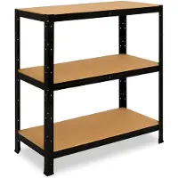 Shelfplaza BLACK metalen stellingkast - 90x75x30 cm - zwart - 3 planken