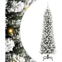 vidaXL Kunstkerstboom Wit 180 cm PVC en Metaal en Plastic