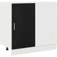vidaXL Keuken Hoek Basis Kast Zwart eiken 86 x 46 x 81,5 cm