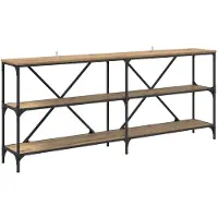 vidaXL Wandtafel Artisan Eiken 180 x 30 x 75 cm Bewerkt hout