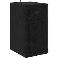 vidaXL Bijzetkast 40 x 50 x 75 cm Bewerkt hout Zwart Eiken