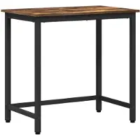vidaXL Tafel Rook Eiken 100 x 50 x 76,5 cm Engineered hout en staal
