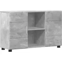 vidaXL Dressoir FLORIN 88,5 x 30,5 x 55,5 cm Beton Grijs Bewerkt hout