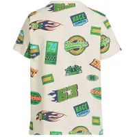 Orange stars T-shirt wit Jongens Katoen Ronde hals All over print - maat 146/152