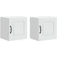 vidaXL Vaatwasserpaneel Kalmar 2 pcs Wit Bewerkt hout