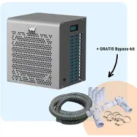 W'eau Mini Power Zwembad Warmtepomp - Zwembad Verwarming - Pool Heater - Energiezuinig - Warmtepomp - Elektrisch - 4kW - Staal - Grijs - Incl. Bypass