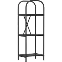vidaXL Boekenplank 3-laags 40 x 30 x 109 cm Bewerkt hout Zwart Eiken
