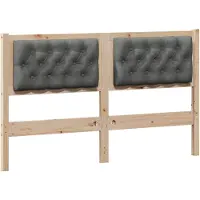 vidaXL Hoofdbord Anders Bruin en donkergrijs 150 cm Massief grenenhout