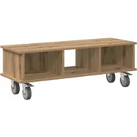vidaXL TV Stand 100 x 35 x 35 cm Artisan Eiken Bewerkt hout