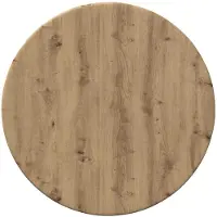 vidaXL Tafelblad Ø 30 x 1,5 cm Rond Bewerkt hout Artisanaal eiken