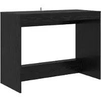 vidaXL Bedtafel, zwart, eikenlook, houtvezel