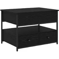 vidaXL Salontafel Zwart Eiken 70 x 50 x 54.5 cm Bewerkt hout