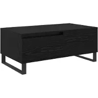 vidaXL Salontafel Zwart Eiken 90 x 50 x 36,5 cm Bewerkt hout