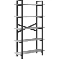 vidaXL Boekenplank 5-laags 100 x 33.5 x 64 cm Bewerkt hout
