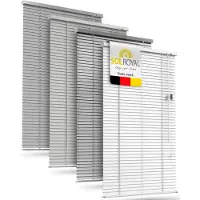 Sol Royal Aluminium Jaloezie Zonder Boren 50x130 cm incl. Klemsteunen †“ Aluminium Jaloezie Binnen voor Ramen 50 cm breed, 25 mm Lamellen †“ Privacy- & Zonwering †“ Glanzend Wit †“ JA2