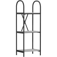 vidaXL Boekenplank 3-laags 40 x 30 x 109 cm Bewerkt hout Grijs Sonoma
