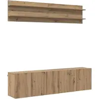vidaXL TV Eenheden 6 st artisanaal eikenkleurig Bewerkt hout