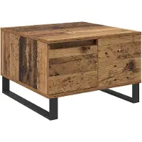 vidaXL Salontafel Oud Hout 55 x 55 x 36,5 cm Bewerkt hout