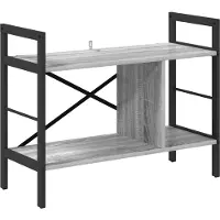 vidaXL Boekenplank 3-laags 75 x 30 x 58,5 cm Bewerkt hout Grijs Sonoma
