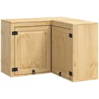 vidaXL Kast SKI HoningBruin 80 x 80 x 60 cm Massief grenenhout