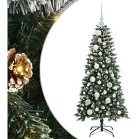 vidaXL Kunstkerstboom Groen 120 cm PVC en Plastic en Staal