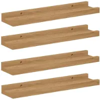vidaXL Wandplank 4 st Bruin 40 x 9 x 3 cm Bewerkt hout