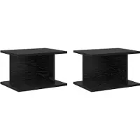 vidaXL Nachtkastje 2 st Zwart Eiken 40 x 30 x 25 cm Bewerkt hout