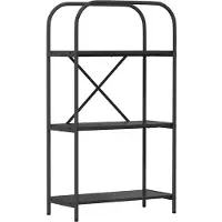 vidaXL Boekenplank 3-laags 60 x 30 x 109 cm Bewerkt hout Zwart Eiken