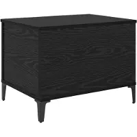 vidaXL Salontafel Zwart Eiken 60 x 44,5 x 45 cm Bewerkt hout