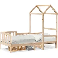 vidaXL Slaapbank met huisje 80x200 cm massief grenenhout
