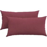 vidaXL Zitkussens 2 pcs Stof Wijnrood 80 x 40 cm
