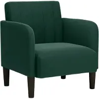 vidaXL Fauteuil met armleuningen 54 cm fluweel donkergroen
