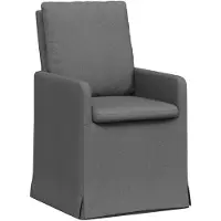 vidaXL Eetstoelen 2 st Stof Donkergrijs 57 x 67 x 98 cm