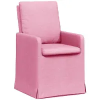 vidaXL Eetstoelen 2 st Stof Roze 57 x 67 x 98 cm