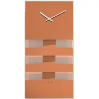 Nextime Bold Stripes - Klok - Rechthoekig - Glas - 19x38 cm - Zwart
