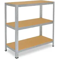 Shelfplaza HOME metalen stellingkast - 90x30x23 cm - verzinkt - 3 planken