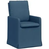 vidaXL Eetstoelen 2 st Stof Blauw 57 x 67 x 98 cm