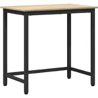 vidaXL Tafel Sonoma Eik 100 x 50 x 76,5 cm Engineered hout en staal