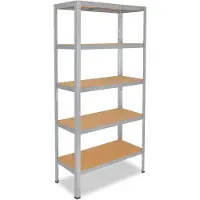 Shelfplaza HOME metalen stellingkast - 200x100x50 cm - verzinkt - 5 planken