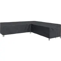 vidaXL Meubelbescherming Zwart 325 x 325 x 80 cm 210D Oxford stof