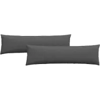 vidaXL Zitkussens 2 pcs Donkergrijs 145 x 40 cm Corduroy stof