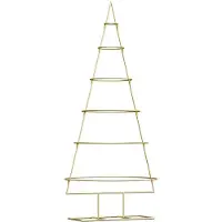 vidaXL Metalen kerstboom met standaard Goud 148 cm Poedercoated staal