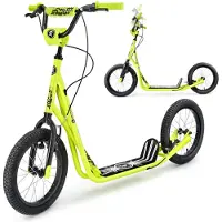 HyperMotion Stadsstep - - RUNKIE - Opblaasbare wielen 16 inch (40 cm) - V-Brake remmen - Verstelbaar BMX stuur