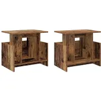 vidaXL TV Stand 2 st Oudhout Bewerkt hout