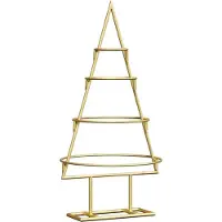 vidaXL Metalen kerstboom met standaard Goud 60 cm Poedercoated staal