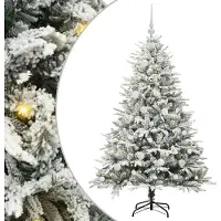 vidaXL Kunstmatige Voorverlichte Kerstboom met Ballenset Groen 150 cm
