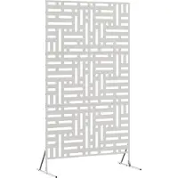 Syfax Privacyscherm 100 x 50 x 180 cm Roestvrij staal zilver