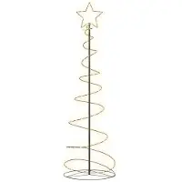 vidaXL LED-kerstboom 120 LEDs warm wit 180 cm