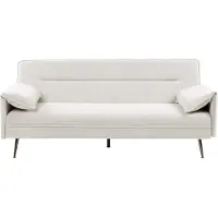 Beliani VAYLA - Slaapbank - Gebroken wit - Polyester